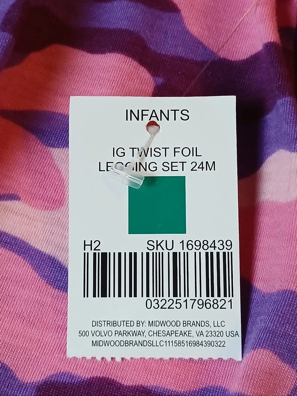 Kidgets Girls NWT Purple Pink Camo Heart Long Sleeve & Leggings Set - Size 24M